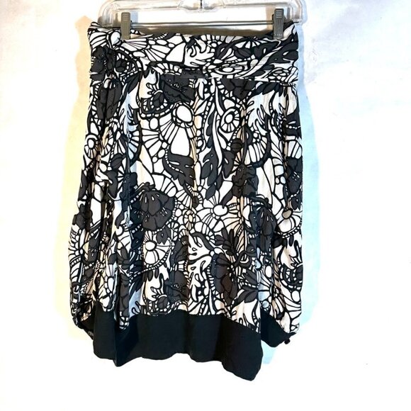 Michael Kors Shirt Top Blouse Floral Long Sleeve Black Large Boat Neck Formal - Picture 8 of 10